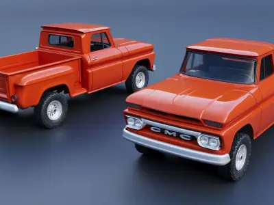 GMC Stepside Pickup 1965  3D print model
