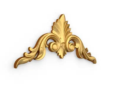Classic carved decor ornament 383 3D model