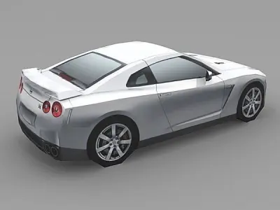 Nissan GT-R Low-poly 3D model