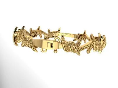 barbed wire bracelet 3D print model