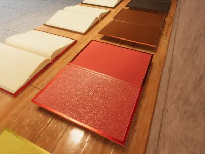 Open Book PBR 3D model with LOD optimize Low-poly 3D model