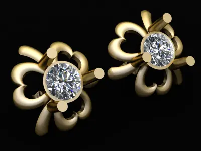 MODERN FASHION EARRING 3D PRINTABLE MODEL  3D print model