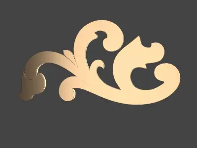 ClassicDecor gold ornament 3D model