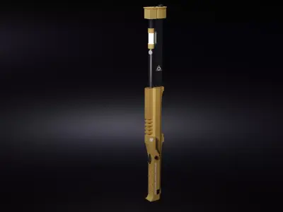 Scifi Electric Staff Lowpoly PBR  Low-poly 3D model