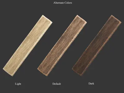 Medieval Essentials Wood Building Set Low-poly 3D model