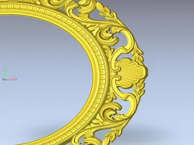 Mirror frame ellipse 3D model