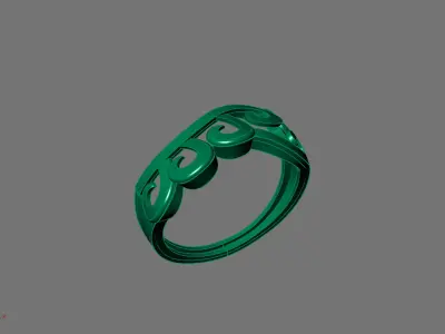 Women Ring Plain Ring Ready STL 3DM Models Womens Rings 3D print model 47