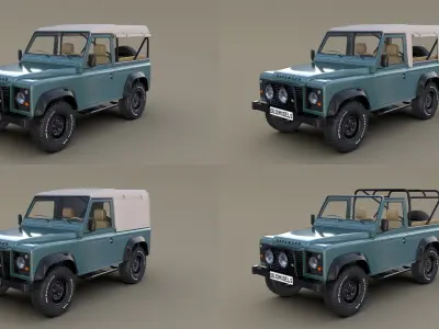 1985 Land Rover Defender 90 Pack 3D model