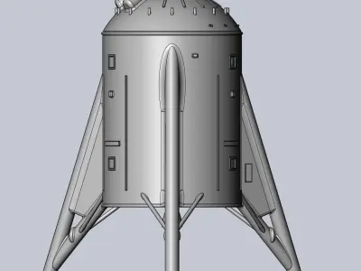 Space X Starhopper Noseless Test Hopper Printable Model 3D print model