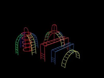 Playground Monkey Bars 3D model get