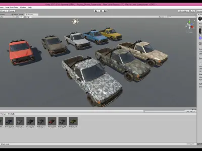 Unity 3D Vehicle Pack Low-poly 3D model