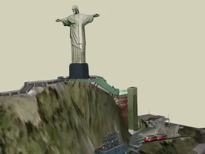 Christ the Redeemer Statue  Low-poly 3D model