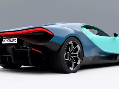Bugatti Tourbillon 2024 Low-poly 3D model