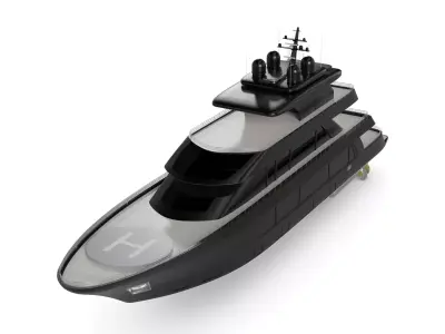 Cabin Cruiser Low-poly 3D model