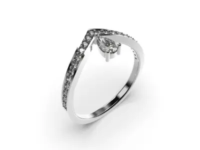 Light Fashion Ring - 3D Jewelry - AN-383 3D print model