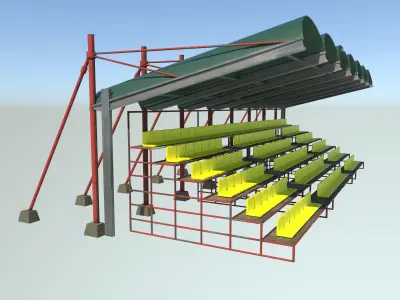 stadium seating tribune Low-poly 3D model purchase