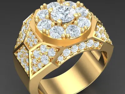 Luxury Men Rings Designs 6MR032 3D print model