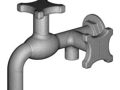 Ultra Modern Two Way Tap 3D print model
