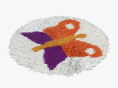 Carpet childrens butterfly 3D model