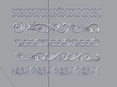 Classic decor ornament v-3D model03 3D model
