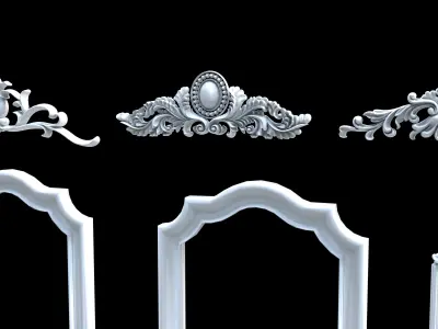Classic wall ornament collect 3d model 3D model