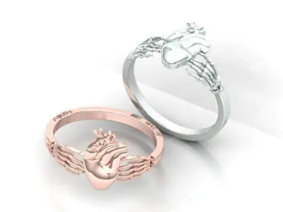 Human Heart Ring 3D print model
