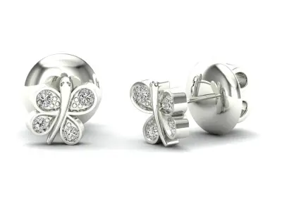 butterfly stud 3D print model