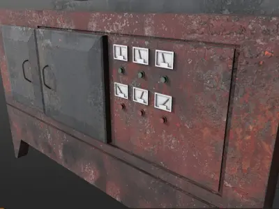 Power Generator Low-poly 3D model 2