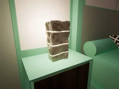 Rock White Lamp Free 3D print model