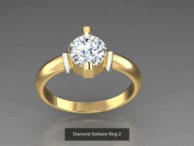 Diamond Solitaire Ring Collection 3D Model Pack
