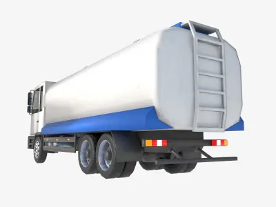 cistern truck Low-poly 3D model