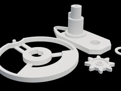 3D Printable CLOCK Movement Mechanism For Quartz Movement 3D print model