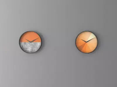 Realistic wall clocks 9-12 3D model