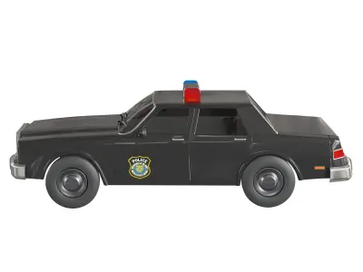 Police car 3D model - Textured and UV Mapped