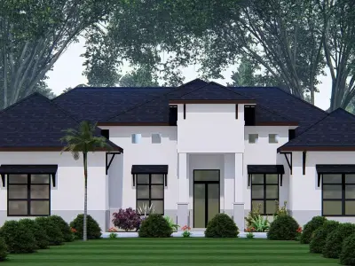 Modern Mediterranean House Luxury Contemporary Villa 3D Model 3D model