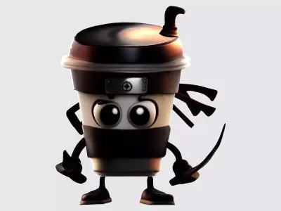 Cute Cappuccino Assassin 3D Print Ready Character 3D Model 3D print model