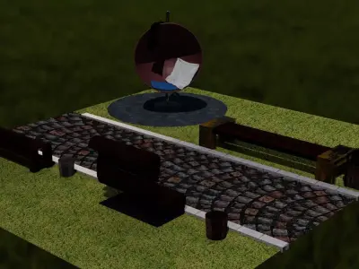 6 items for decorating a park or a backyard Free low-poly 3D model