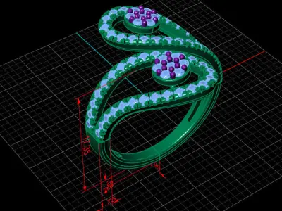 Solitaire ring design 3D print model