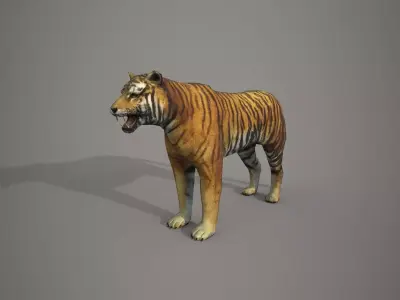 Bengali Tiger Low-poly 3D model