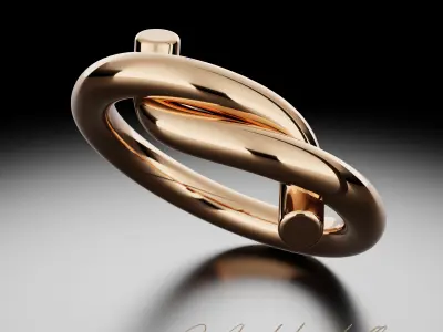 Gold ring 3D print model