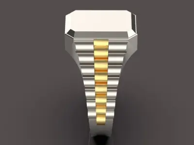men ring  jewelry Gold  silver 3D print model