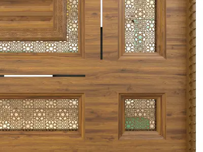 Wooden Ceiling In Oriental Style 5x5 3D model