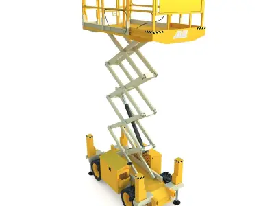 Engine Powered Scissor Lift 3D model