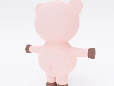 Pig cartoon animal 3d model  3D model