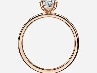  Gold Engagement Ring  01 3D print model