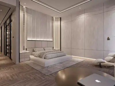 Bedroom - Modern Style Blender - Fbx - Obj 3D model