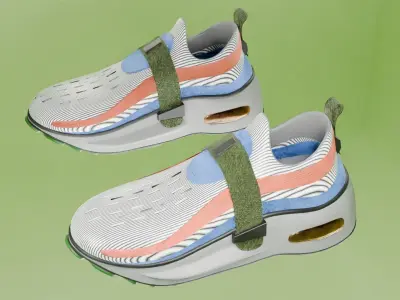 Sneaker Shoes Low-poly 3D model