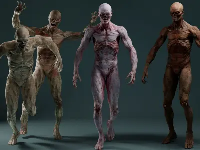 Ancient Zombie  Low-poly 3D model