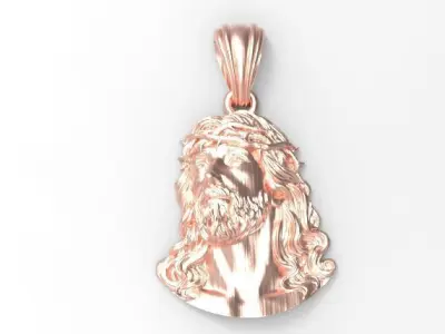 Jesus Head Pendant  3D print model