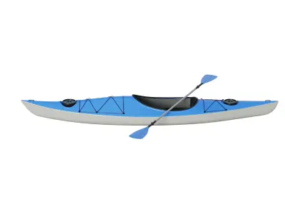 Kayak 01 Low-poly 3D model